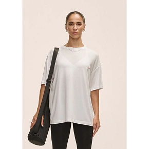 Dámské tričko Casall Oversized Cotton Blend Tee, bílé Dámské tričko Casall Oversized Cotton Blend Tee, bílé