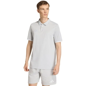 Pánské tričko adidas Entrada 26 Polo šedé JZ6662 pánské Pánské tričko adidas Entrada 26 Polo šedé JZ6662 pánské