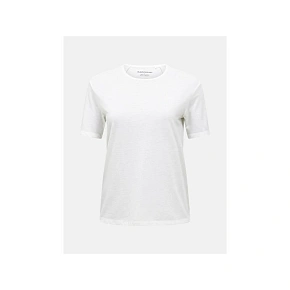Dámské tričko PEAK PERFORMANCE W Wool-Blend Shortsleeve, bílá barva Dámské tričko PEAK PERFORMANCE W Wool-Blend Shortsleeve, bílá barva