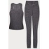 Dámský sportovní komplet - top a legíny YW88037-2 Tmavě šedá - J.STYLE