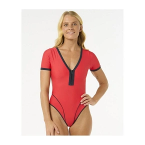 Plavky RIP CURL Bomba Ss Cheeky Surf Suit červené Plavky RIP CURL Bomba Ss Cheeky Surf Suit červené