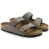 Dámské/ pánské žabky Birkenstock Arizona Birko-Flor Nubuck Stone regular wide grey (0151211)