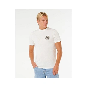 Pánské tričko RIP CURL Wettie Passage Icon Tee, bílé Pánské tričko RIP CURL Wettie Passage Icon Tee, bílé