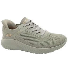 Dámské sportovní boty Skechers Bobs Squad, nazouvací SLIP-INS, olivové