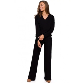 Dámské pletené kalhoty S249 černé - Stylove