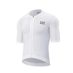 Cyklistický dres Rockbros 15200025 krátký rukáv velikost L - bílý