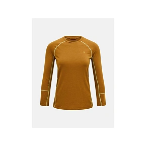 Termotriko PEAK PERFORMANCE Magic Crew Wool-blend Baselayer Women, hnědé Termotriko PEAK PERFORMANCE Magic Crew Wool-blend Baselayer Women, hnědé