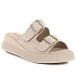 Kožené žabky na platformě beige Vinceza 88045 dámské