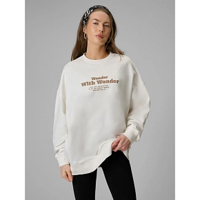 Dámská oversize mikina bez kapuce 4F 4FRSS26TSWSF2993-11S dámské