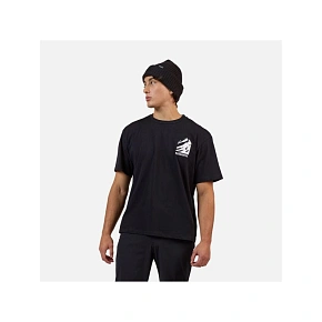 Pánské tričko ROSSIGNOL Waterfall Relax Tee, černé Pánské tričko ROSSIGNOL Waterfall Relax Tee, černé