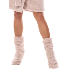 Dámské teplé ponožky 2407 Pudr růžová - L&L