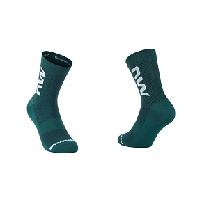 Cyklistické ponožky NORTHWAVE Extreme Air Mid Sock, smaragdové