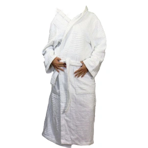 AKCE - Dámský župan s kapucí 31070100 bílý - Vestis