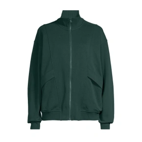 CASALL Pohodlný svetr na zip zelený