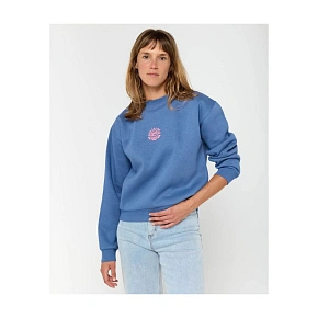 Mikina RIP CURL ICONS OF SURF RELAXED CREW, modrá Mikina RIP CURL ICONS OF SURF RELAXED CREW, modrá