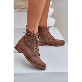 Šněrovací boty HY51-136 hnědé - S.Barski