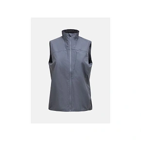 Dámská vesta PEAK PERFORMANCE W Glider Wind Vest, šedá barva