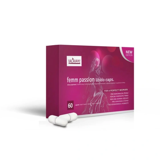 Kapsle pro ženy Femm Passion Libido Caps. 60 kapslí - Valavani