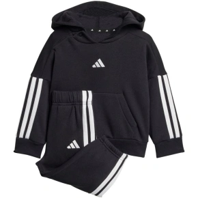 Dětské tepláky adidas Essentials Joggers 3 Stripes Fleece Hoodie black JD6484