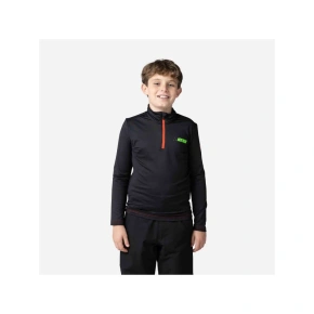 ROSSIGNOL Boy Hero 1/2 Zip Warm Stretch mikina s kapucí černá ROSSIGNOL Boy Hero 1/2 Zip Warm Stretch mikina s kapucí černá