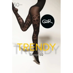 Dámské punčochové kalhoty Savage 02 / 50 den Černá vzor - Gatta