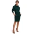 Dámské šaty s kimonovými rukávy B175 tmavě zelené - BEwear