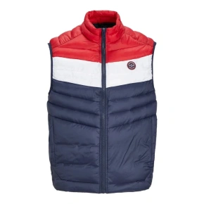 Jack&Jones Jjespring Tílko s límcem Noos M 12258457NavyBlazerWHITE/TRUEREDBLOC