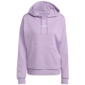 Dámská mikina adidas Essentials Linear French Terry Hoodie purple JY0036