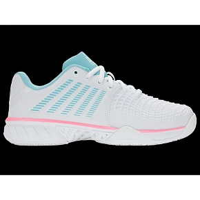 Tenisky K-swiss EXPRSLIGHT3 HB PADEL WHITE/SOFT NEON BLUE/NEON BUBLE GUM-M (98900-146-M)
