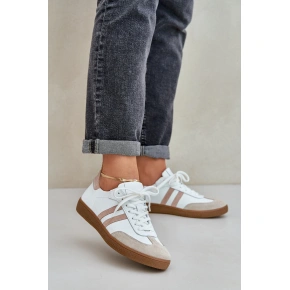 Dámské kožené boty N1068 bílo-béžové - Zazoo