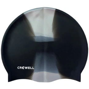 Crowell Multi Flame silikonová plavecká čepice černo-šedá barva.16