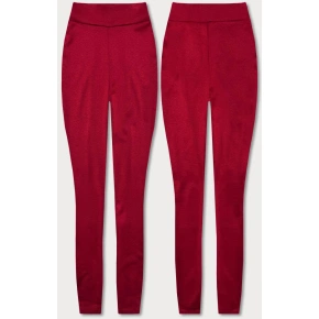 Červené bavlněné dámské legíny (YW1001-5) - FPrice