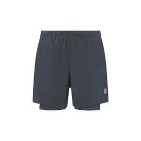Pánské šortky Rogelli 2v1 ESSENTIAL, šedé, velikost M Pánské šortky Rogelli 2v1 ESSENTIAL, šedé, velikost M