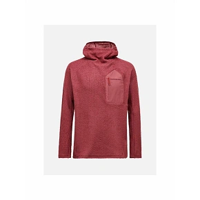 Pánská mikina PEAK PERFORMANCE M Freelight Polartec Alpha Hood, červená barva