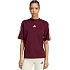 Koszulka damska adidas Essentials 3-Stripes Boyfriend bordowa KX0793