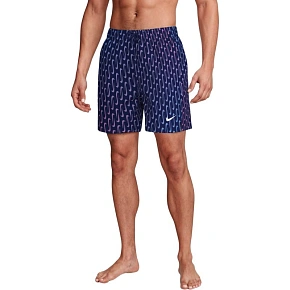 Plavky Nike Breaker Swoosh Link Midnig v barvě tmavě modré, růžové a fialové NESSG577 440