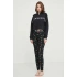 Dámské pyžamo YI80001 črné s potiskem - DKNY