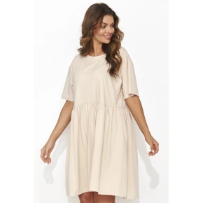Denní šaty NU470 béžové - Numinou