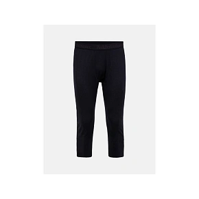 Teplé kalhoty PEAK PERFORMANCE Magic 3/4 Long Johns Wool-blend Baselayer pro muže, černé Teplé kalhoty PEAK PERFORMANCE Magic 3/4 Long Johns Wool-blend Baselayer pro muže, černé