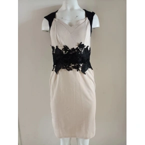 Dámské šaty 18536 černo-béžové - Koucla