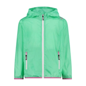 CMP Kid G Jacket Rain Fix Hood lehká zelená nepromokavá bunda (3X53255-E306)