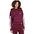 Dámská mikina adidas Essentials 3-Stripes z francouzského froté s čtvrtinovým zipem, vínová, KF8316