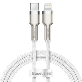 BASEUS USB-C LIGHTNING KABEL CAFULE PD 1M BÍLÝ