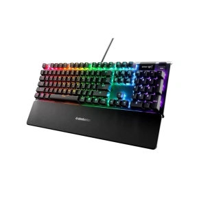SteelSeries Apex 5 herní klávesnice, US layout, drátová, černá SteelSeries Apex 5 herní klávesnice Hybridní modré mechanické herní spínače s garancí 20 milionů stisků, inteligentní OLED displej