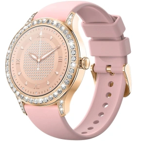 Dámské chytré hodinky VELTORI VT360-1 Pink Silicone Strap