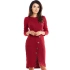 Denní dámské šaty A342 bordó - Awama