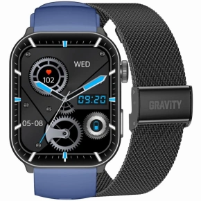 GRAVITY GT28-3 Pánské chytré hodinky s řemínkem + náramek Navy Black