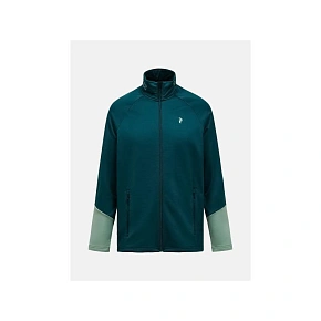 Pánská mikina PEAK PERFORMANCE M Rider Essentials Midlayer Zip Jacket, zelená barva Pánská mikina PEAK PERFORMANCE M Rider Essentials Midlayer Zip Jacket, zelená barva