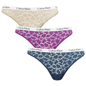 Dámské brazilky Carousel Lace 3Pack QD3925E-6Q2 - Calvin Klein