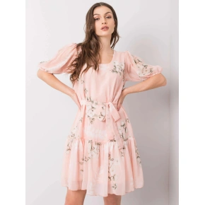 Dámské květované šaty LK SK 508129.06X Pudr růžová - Lakerta